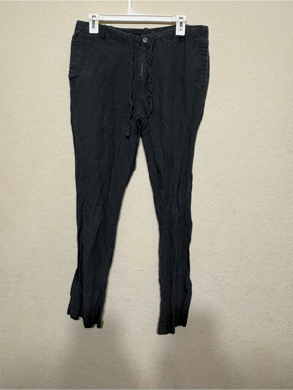 Hempest Drawstring Chinos hemp material gray/green in color